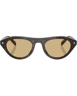 Prada Round-Frame Sunglasses - Metallic