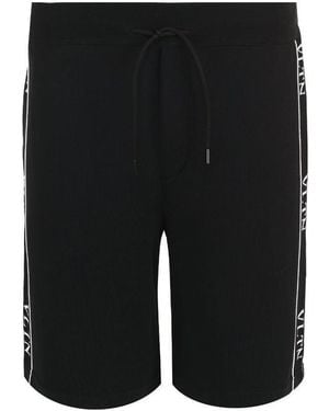 Valentino Vltn Side Striped Sports Shorts - Black