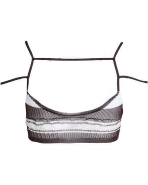 Jacquemus Striped Knit Vest - White