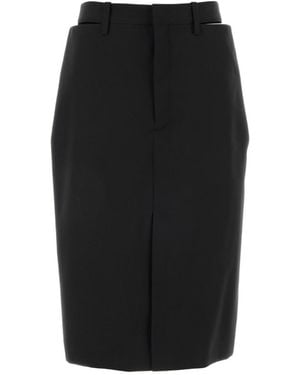 Jil Sander Waist Cutout Skirt - Black