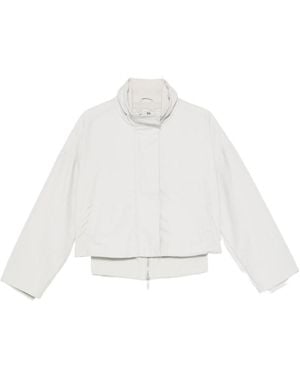 Emporio Armani High-Neck Bomber Jacket - White