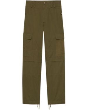 Saint Laurent Cassandre Cargo Trousers - Green