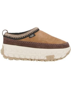 UGG Venture Daze Platform Contrast Stitched Slippers - Brown