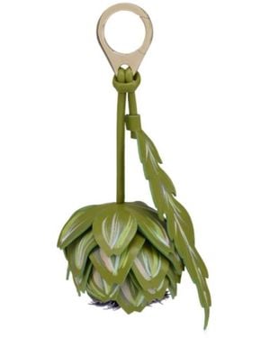 Christian Louboutin Floral Shaped Keyring - Green