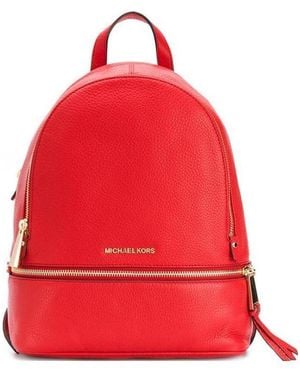 Michael Kors Logo Backpack - Red