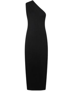 Thom Krom One-Shoulder Sleeveless Midi Dress - Black