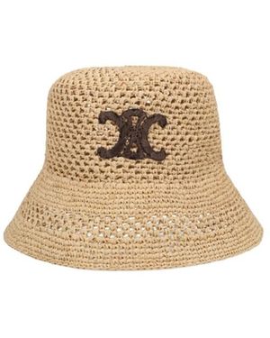 Celine Triomphe Bucket Hat - Natural