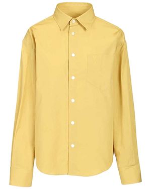 Ami Paris Ami De Coeur Long Sleeved Boxy Shirt - Yellow