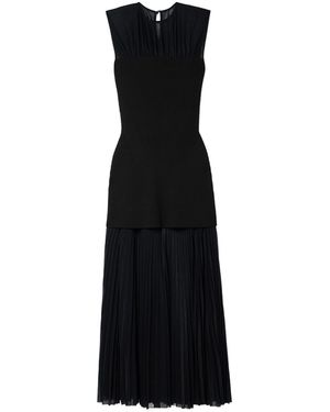 Proenza Schouler Sleeveless Layered Pleated Dress - Black