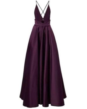 Solace London Avallon Cutout Satin Gown - Purple