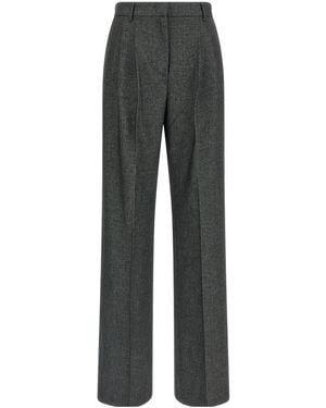 ANDAMANE Nathalie Pleated Wide-Leg Trousers - Grey