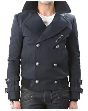 Balmain Long Sleeve Casual Jacket - Blue