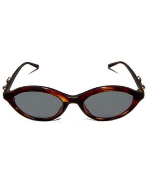 Gucci Oval-Frame Sunglasses - White