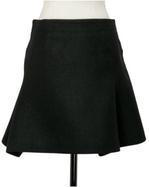 Sacai Melton Pleated Skirt - Black