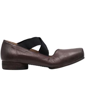 Uma Wang Square-Toed Ballet Flats - Brown