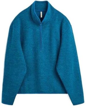 sunflower Half-Zip Hoodie - Blue