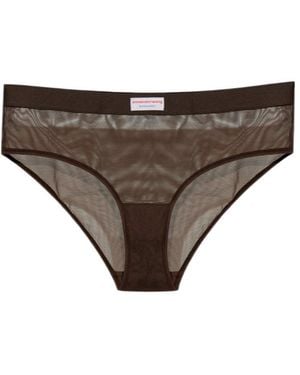 Alexander Wang Transparent Knickers - Brown