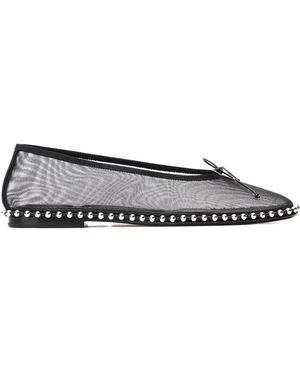 Alexander Wang Studded Mesh Flat Shoes - Grey