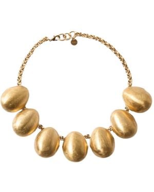 Jacquemus Oval Shape Raisin Detailed Necklace - Metallic