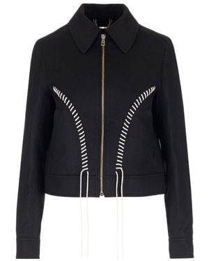 Chloé Embroidered Cropped Jacket - Black