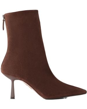 Aquazzura Sentier 75 Suede Ankle Boots - Brown