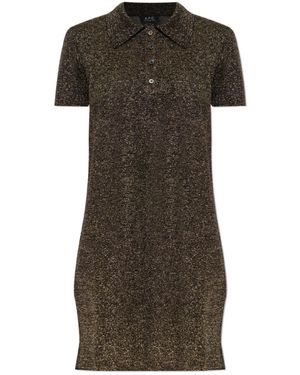A.P.C. Lurex Thread Dress - Green