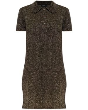 A.P.C. Lurex Thread Dress - Green