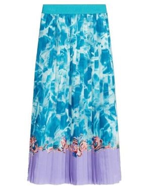 Versace Jeans Couture Couture Printed Pleated Skirt - Blue