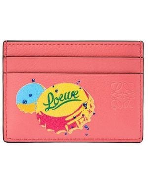 Loewe Bottle Caps Plain Cardholder - Pink