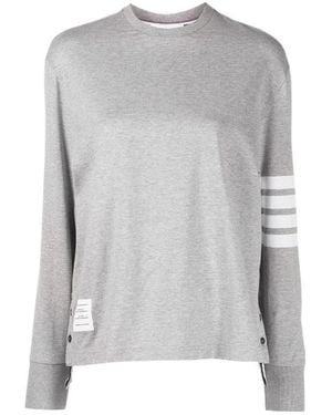 Thom Browne Engineered 4-Bar Long Sleeve T-Shirt - Grey