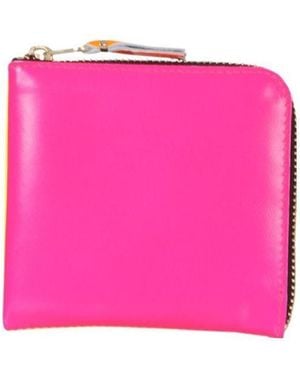 Comme des Garçons Zip-Around Leather Wallet - Pink