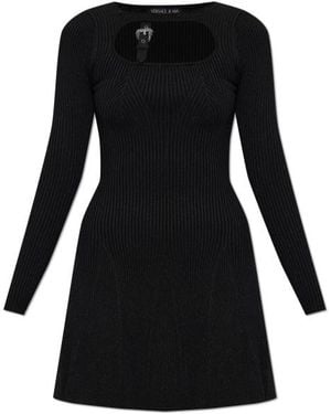 Versace Jeans Couture Couture Lurex Thread Mini Dress - Black