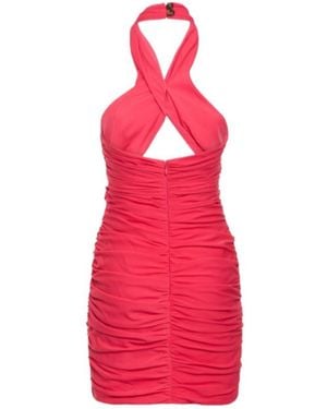 GIUSEPPE DI MORABITO Crepe De Chine Cut Out Mini Dress - Pink