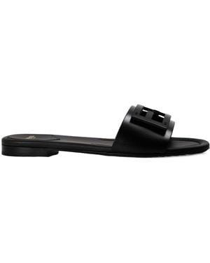 Prada Simple And Comfortable Flat Slippers - Black