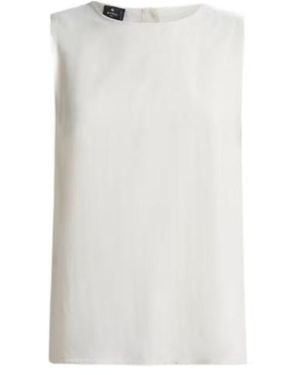 Etro Crewneck Sleeveless Tank Top - White