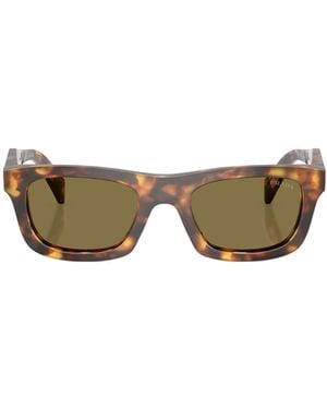 Prada Eyewear Rectangle Frame Sunglasses - Multicolour