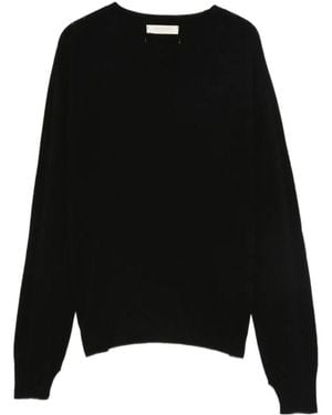 Twinset Round-Neck Cashmere-Wool Jumper - Black