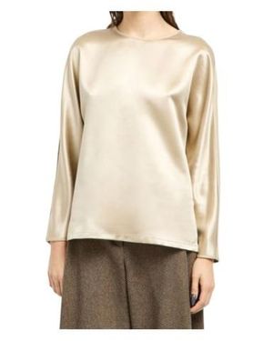 Giorgio Armani Crewneck Long-Sleeved Top - Natural