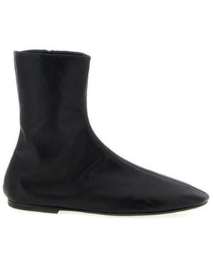 Dries Van Noten Leather Ankle Boots - Black