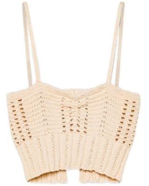 forte_forte Knitted Crop Top - Natural