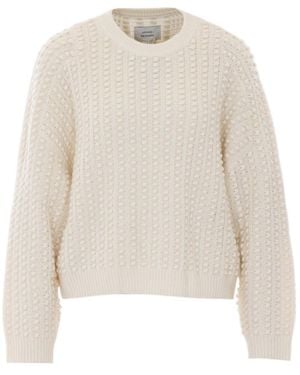 Loulou de Saison Rolf Bubble-Stitch Cashmere Jumper - White
