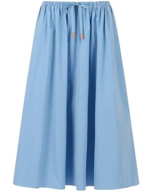 Marni Poplin Drawstring Skirt - Blue