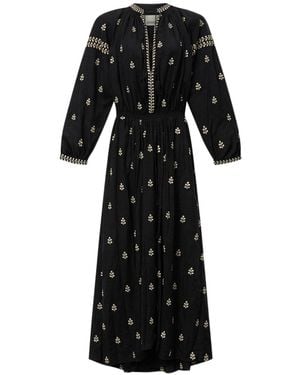 Isabel Marant Rodilia Long-Sleeved Dress - Black