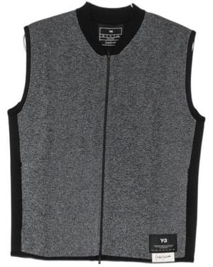 Y-3 Skull-Print Zip-Up Gilet - Black