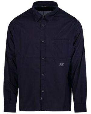 C.P. Company Button-Up Long-Sleeved Shirt - Blue