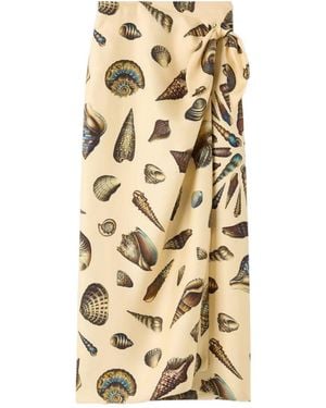 Loro Piana Pleated Midi Skirt - Metallic