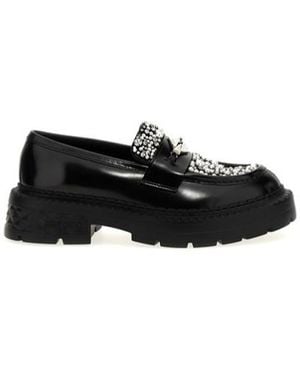 Jimmy Choo Marlow Embellished Loafers - Black