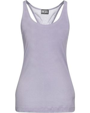 DIESEL Solid-Colored Sleeveless Top - Purple