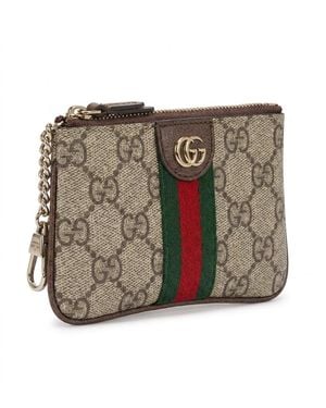 Gucci Web Gg Zip Wallet - Grey