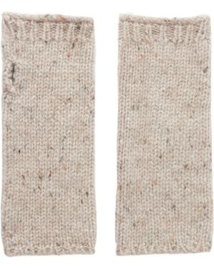 Johnstons of Elgin Simple Fingerless Gloves - White